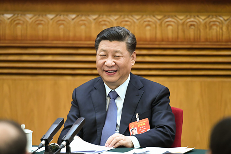 2019年3月5日，習(xí)近平總書記參加十三屆全國人大二次會議內(nèi)蒙古代表團(tuán)的審議。